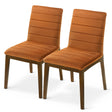 Ines Burnt Orange Velvet Dining Chair (Set Of 2) by Ashcroft Furniture at Eve Furniture
