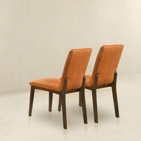 Ines Burnt Orange Velvet Dining Chair (Set Of 2) by Ashcroft Imports at Eve Furniture