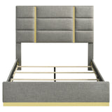 Ines Grey 52-inch Fabric Upholstered Queen Panel Bed by Coaster at Eve Furniture