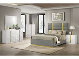 Ines Grey/White High Gloss 5-piece Queen Bedroom Set by Coaster at Eve Furniture