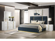 Ines Navy/White High Gloss 4-piece Queen Bedroom Set by Coaster at Eve Furniture