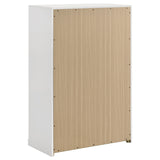 Ines Navy/White High Gloss 5-piece Eastern King Bedroom Set by Coaster at Eve Furniture