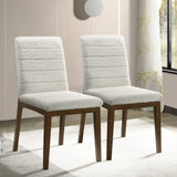 Ines White Boucle Dining Chair (Set Of 2) by Ashcroft Furniture at Eve Furniture