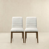 Ines White Boucle Dining Chair (Set Of 2) by Ashcroft Furniture at Eve Furniture