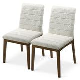 Ines White Boucle Dining Chair (Set Of 2) by Ashcroft Furniture at Eve Furniture
