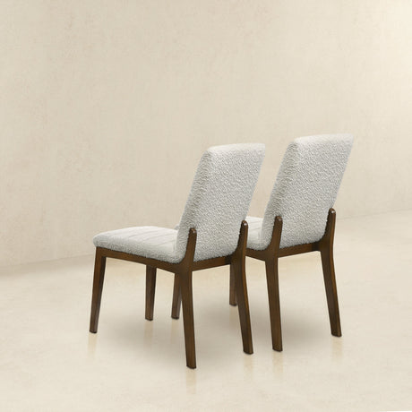 Ines White Boucle Dining Chair (Set Of 2) by Ashcroft Imports at Eve Furniture