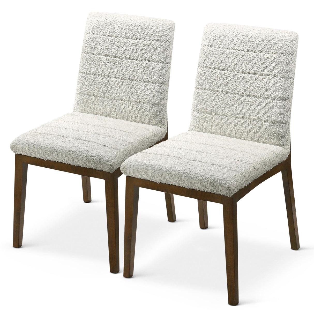 Ines White Boucle Dining Chair (Set Of 2) by Ashcroft Imports at Eve Furniture