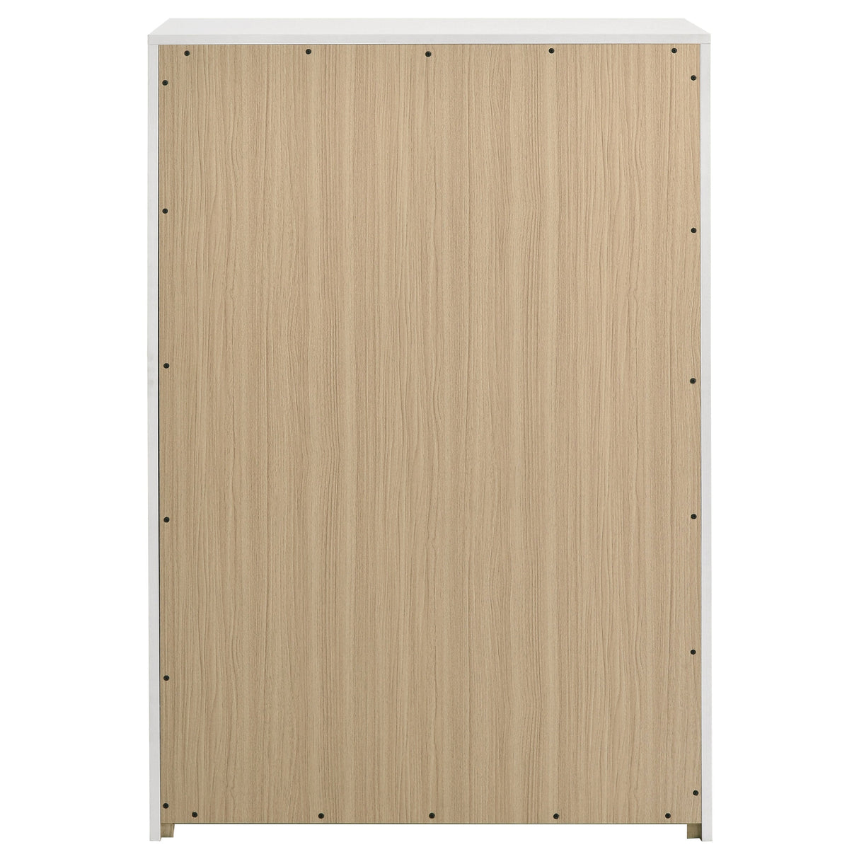 Ines White High Gloss 5-drawer Bedroom Chest of Drawers by Coaster at Eve Furniture