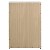 Ines White High Gloss 5-drawer Bedroom Chest of Drawers by Coaster at Eve Furniture