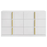 Ines White High Gloss 6-drawer Bedroom Dresser Cabinet by Coaster at Eve Furniture