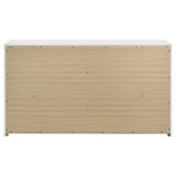 Ines White High Gloss 6-drawer Bedroom Dresser Cabinet by Coaster at Eve Furniture