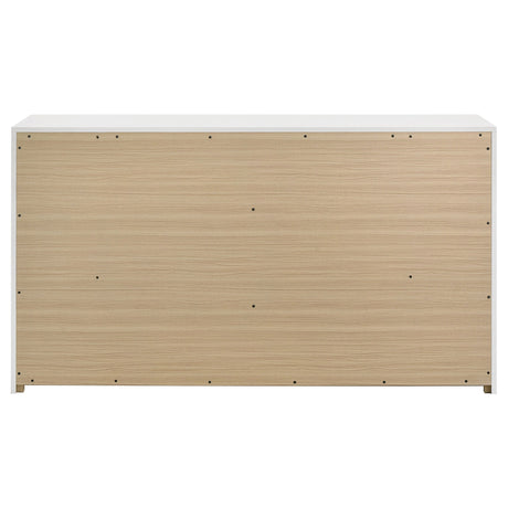 Ines White High Gloss 6-drawer Bedroom Dresser Cabinet by Coaster at Eve Furniture