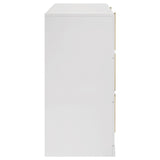 Ines White High Gloss 6-drawer Bedroom Dresser Cabinet by Coaster at Eve Furniture