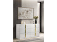 Ines White High Gloss 6-drawer Bedroom Dresser Cabinet by Coaster at Eve Furniture