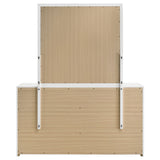 Ines White High Gloss 6-drawer Bedroom Dresser with Mirror by Coaster at Eve Furniture