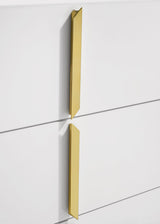 Ines White High Gloss 6-drawer Bedroom Dresser with Mirror by Coaster at Eve Furniture