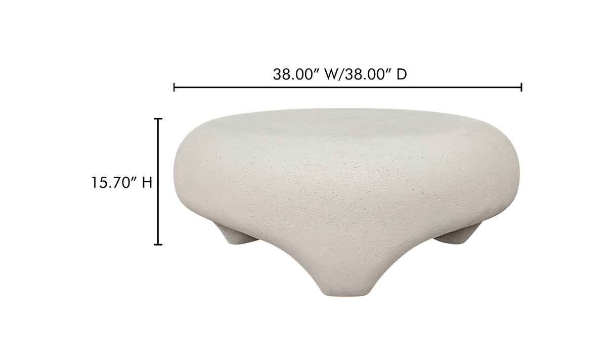 Ines White Outdoor Coffee Table by MOES at Eve Furniture