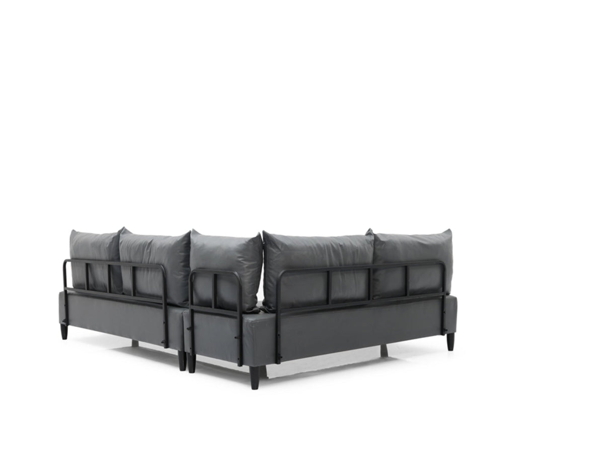 Inferno Sectional Vinyl by Furnia at Eve Furniture
