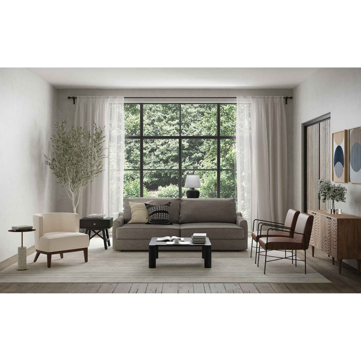Infinity Light Grey Sideboard