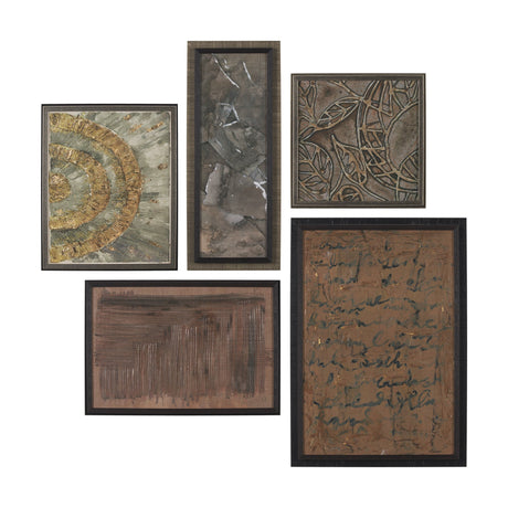 Ing (Set of 5) by Mercana Studio a Hand Embellished Framed Art Print by Mercana at Eve Furniture