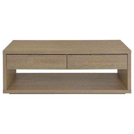 Ingram Latte 2-Piece Coffee and End Table Set with Storage by Coaster at Eve Furniture