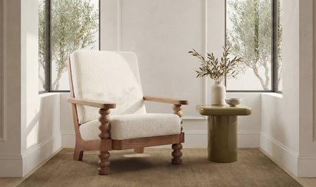 Ingrid Accent Chair Off White by Moe's Home at Eve Furniture
