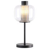 Ingrid Black Glass Shade Bedside Table Lamp by Coaster at Eve Furniture