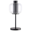 Ingrid Black Glass Shade Bedside Table Lamp by Coaster at Eve Furniture