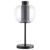 Ingrid Black Glass Shade Bedside Table Lamp by Coaster at Eve Furniture