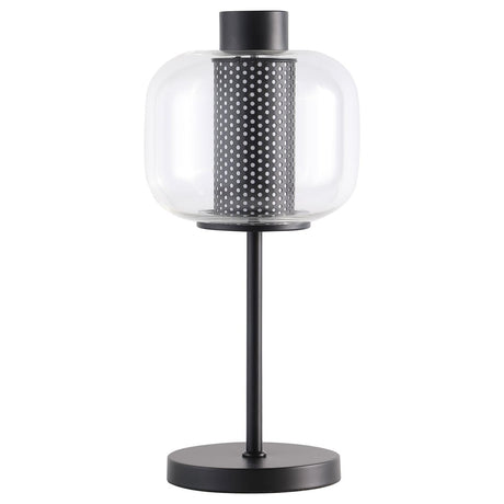 Ingrid Black Glass Shade Bedside Table Lamp by Coaster at Eve Furniture