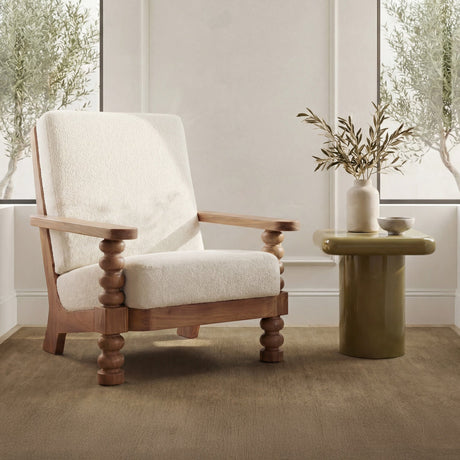 Ingrid Off White Accent Chair by MOES at Eve Furniture