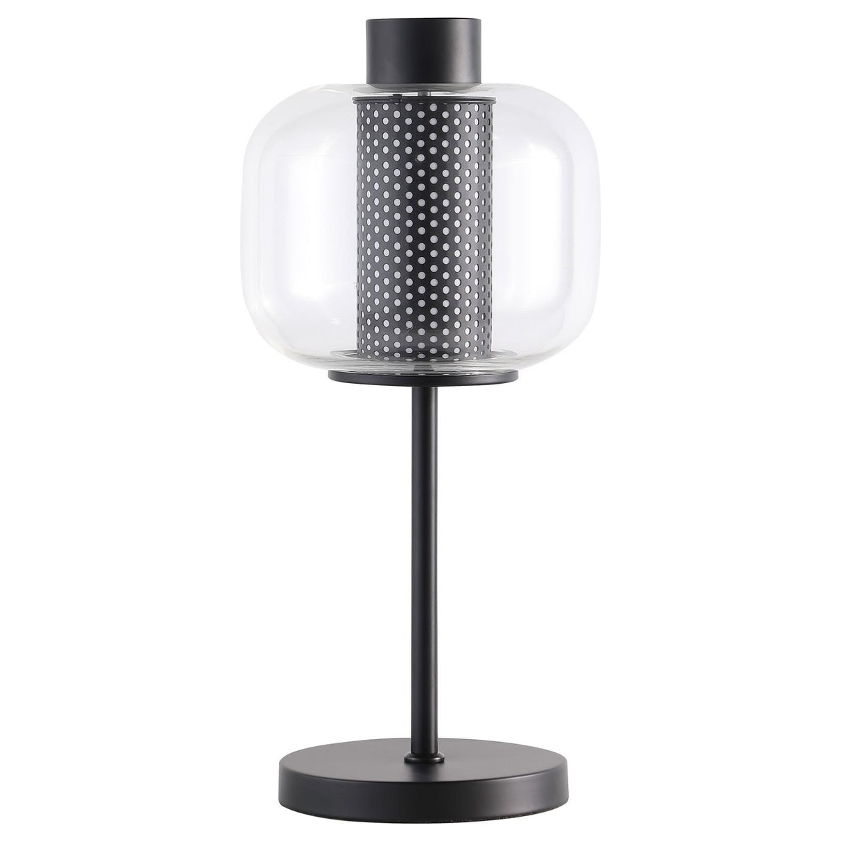 Ingrid Black Glass Shade Bedside Table Lamp by Coaster at Eve Furniture