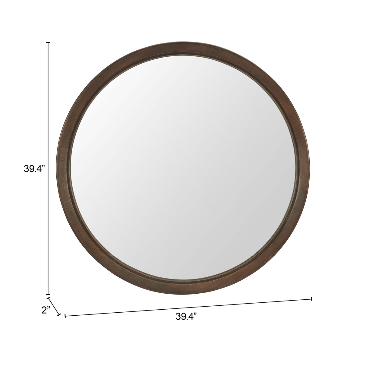 Inikas Espresso Mirror by Zuomod at Eve Furniture