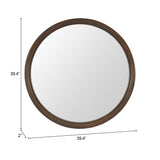 Inikas Espresso Mirror by Zuomod at Eve Furniture