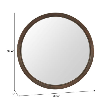 Inikas Espresso Mirror by Zuomod at Eve Furniture