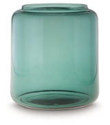 Inisland Teal Vase by Ashley at Eve Furniture