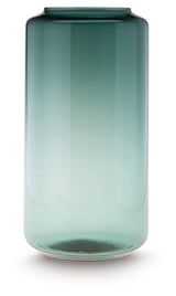 Inisland Teal Vase by Ashley at Eve Furniture