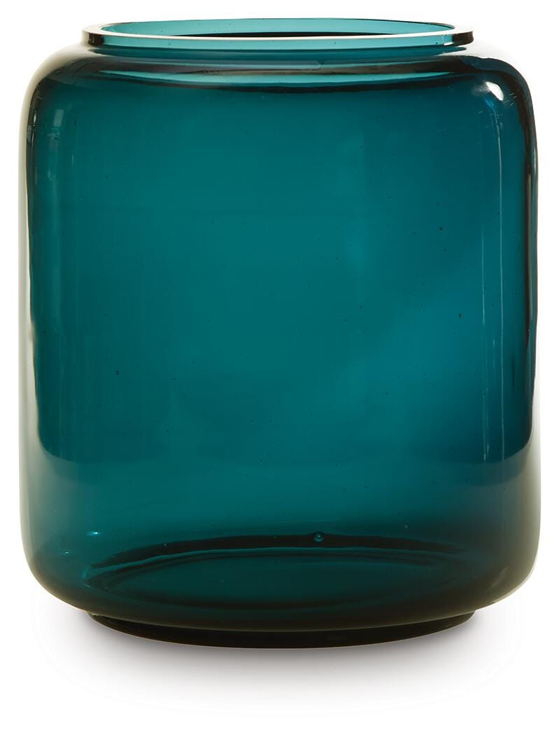 Inisland Teal Vase by ASHLEY FURNITURE at Eve Furniture