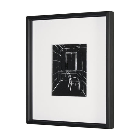 Interior Sketch II by Mercana Studio a Hand Embellished Framed Art Print Matted under Glass by Mercana at Eve Furniture