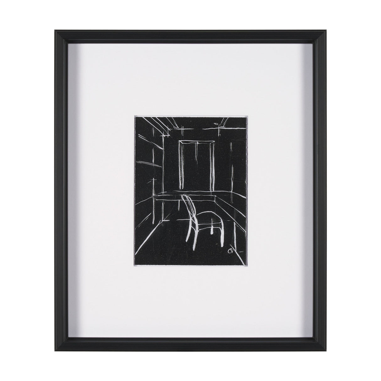 Interior Sketch II by Mercana Studio a Hand Embellished Framed Art Print Matted under Glass by Mercana at Eve Furniture