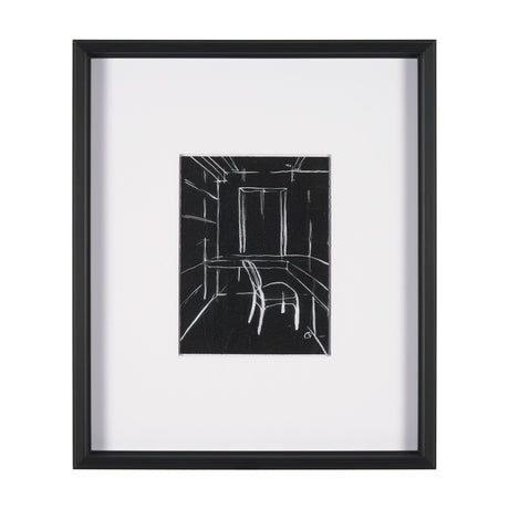 Interior Sketch II by Mercana Studio a Hand Embellished Framed Art Print Matted under Glass by Mercana at Eve Furniture