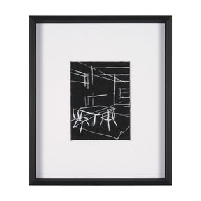Interior Sketch III by Mercana Studio a Hand Embellished Framed Art Print Matted under Glass by Mercana at Eve Furniture