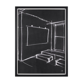Interior Sketch V by Mercana Studio a Hand Embellished Framed Art Print by Mercana at Eve Furniture