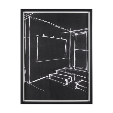 Interior Sketch V by Mercana Studio a Hand Embellished Framed Art Print by Mercana at Eve Furniture