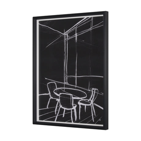 Interior Sketch VI by Mercana Studio a Hand Embellished Framed Art Print by Mercana at Eve Furniture