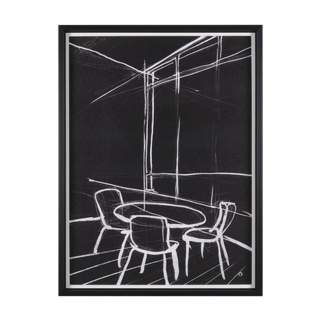 Interior Sketch VI by Mercana Studio a Hand Embellished Framed Art Print by Mercana at Eve Furniture