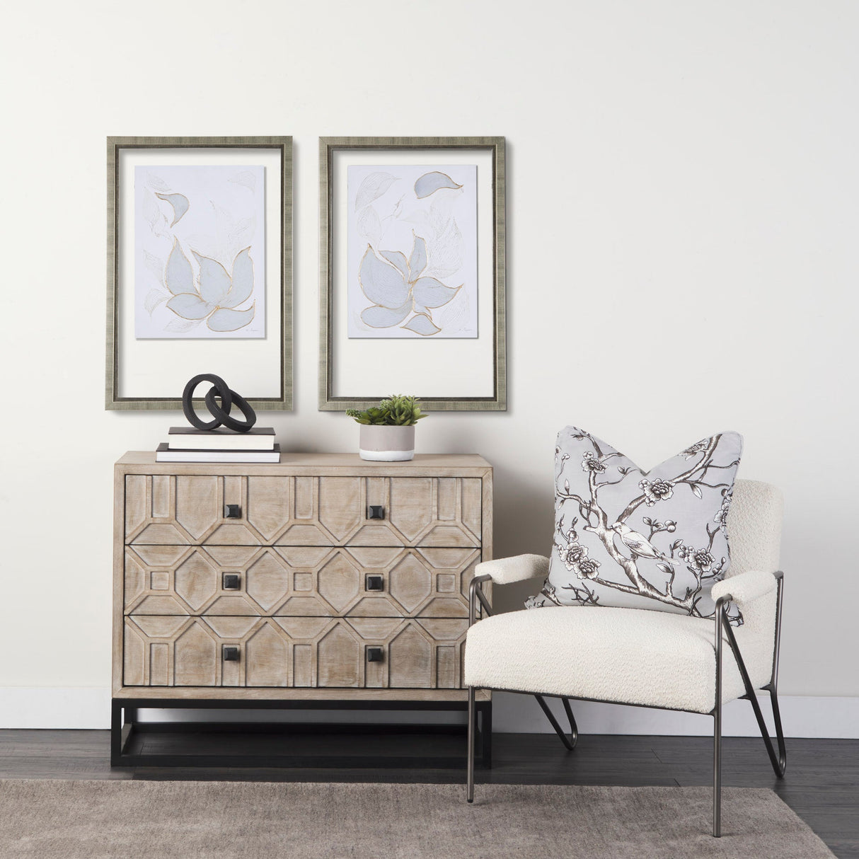 Interplay II by Mercana Studio a Hand Embellished Textured Framed Art Print Matted under Glass by Mercana at Eve Furniture