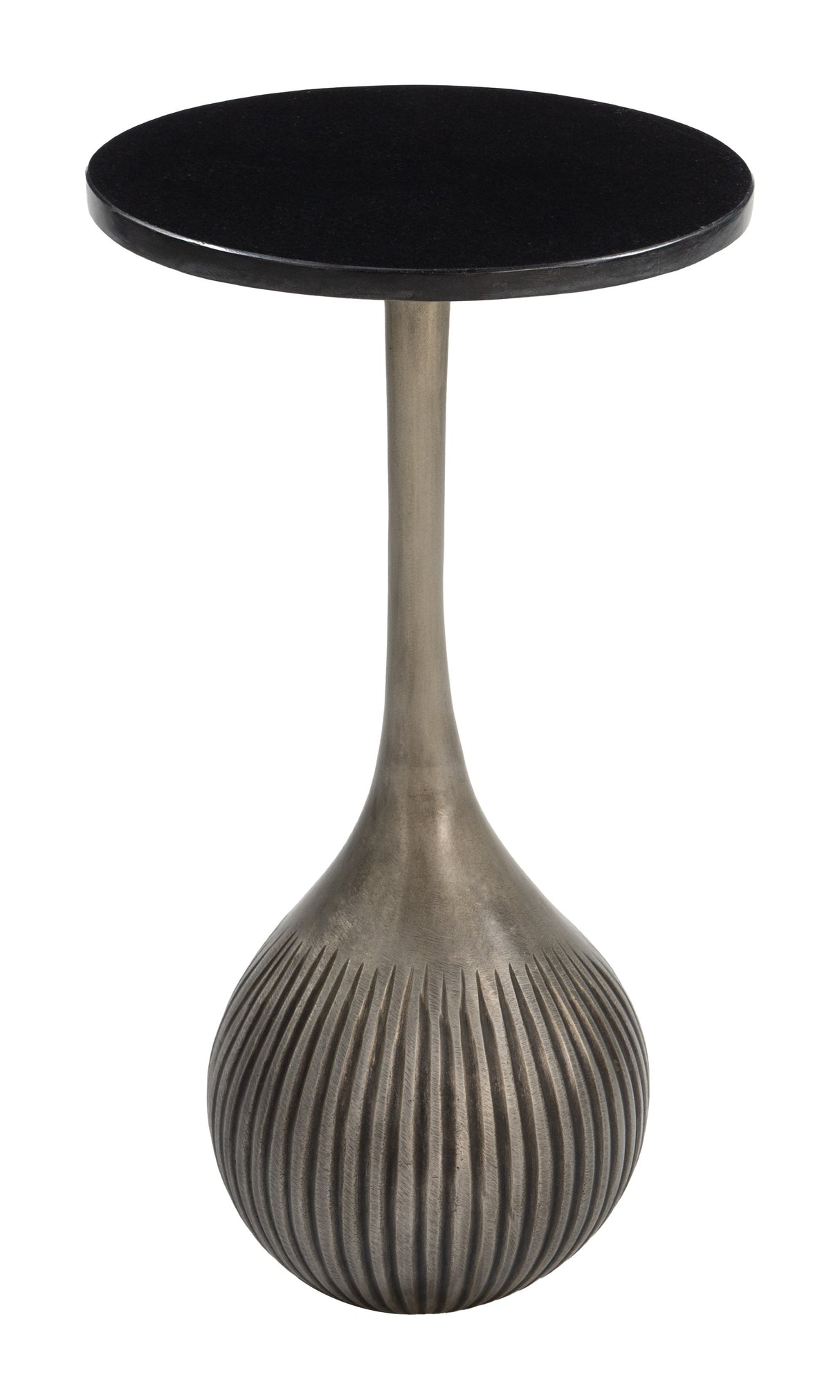 Ionis Black & Antique Silver Accent Table by Zuomod at Eve Furniture