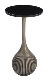 Ionis Black & Antique Silver Accent Table by Zuomod at Eve Furniture