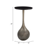 Ionis Black & Antique Silver Accent Table by Zuomod at Eve Furniture